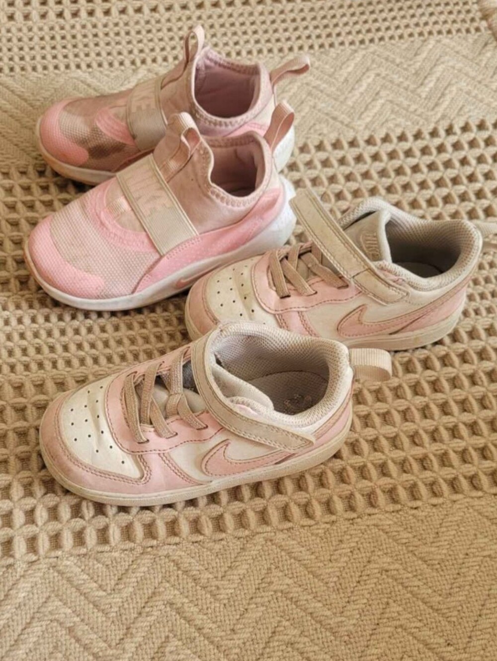 Nike Kids Pink and White Sneakers Duo - Girls Athletic Shoes